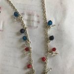 Handmade Patriotic Flip Flop Necklace Earrings  VTG Photo 4