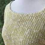 Vintage Nicolette Butter Yellow Scoop Neck Puff Sleeve Knit Sweater Top Large Photo 5