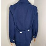 J.Crew Heavyweight Cotton Peacoat size 6 Navy Twill preppy nautical Photo 3