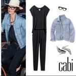 CAbi  Style #5232 Loden Black‎ Playsuit Jersey Knit Open Back Jumpsuit size XS Photo 1