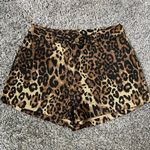 Cider NWT  Low Rise Leopard Print Shorts with Gold Details Photo 2