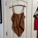 SKIMS 💙 NWT Shimmer Cami Thong Bodysuit in Copper Photo 2