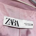 ZARA  Tailored Blazer Women’s XS Pale Pink One Button Lined Jacket Spring Neutral Photo 6