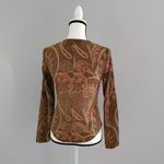 Anne Klein II Petites Shimmer Floral Print Button Down Blouse Size 4 Photo 1