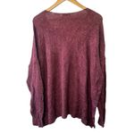 Staccato Maroon V-Neck Long Sleeve Light-Weight Oversized Sweater Women's Large Photo 3