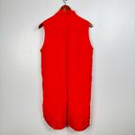 Pure Navy Linen Sleeveless Midi Dress Size Large Orange Photo 1