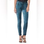 Paige Hoxton Ankle Peg Velvet Jeans Sea Blue High Rise Button Fly NWT Size 30 Photo 2