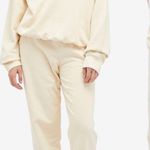 🆕 SPORTY & RICH | S & R SWEATPANTS | CREAM & BLUE | SIZE: LARGE (UNISEX) Photo 4