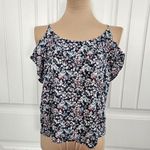 American Eagle Outfitters Size M Strappy Floral Ruffle tank Blouse camisole Photo 0