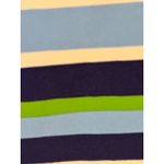 J. McLaughlin Striped Boat Neck 3/4 Sleeve Top Womens Navy Blue Green White Photo 3