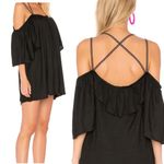 Pitusa Summer Nights Off Shoulder Strappy Mini Dress Swim Cover Black Multi Photo 4