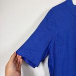 Haris Cotton 100% Linen Blue Dress Size Medium Photo 7