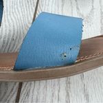 Sun + Stone Easten Slide Sandals 6M Blue Snake Skin Pattern $50 Size 6 Photo 1