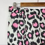 Topshop Gray & Pink Leopard Tapered Leg Satin Joggers 6 Photo 3