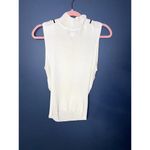 Donna Gray White Tank Top Women's Size Large Career Wear Corpcore Office Scrunch Photo 1