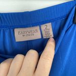 Chico's Chico’s Women’s 2 Royal Blue Stretchy Slinky Cropped Pants Photo 1