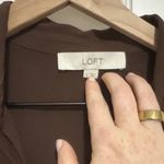 Loft  Chocolate Blouse with Neck Tie Photo 1