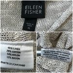 Eileen Fisher Vintage Stains Textured Linen Blend V Neck Sweater Top Size XL Photo 9