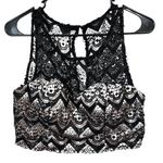 Sequin Hearts Black Lace Crop Top Sleeveless Party‎ Tank Blouse Sexy Festival Size 15 Jr Photo 1