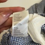 Free People  Pants Womens Large Kate Blue White Gingham Cropped Wide Leg Cotton Photo 6