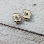 Vintage Green Stud Earrings For Pierced Ears Dainty Photo 2