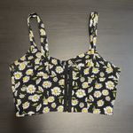 Forever 21 Black Cropped Daisy Tank Top Photo 1