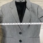 EXPRESS Women Gray Career Dress Single Breasted Blazer Sz 2 3/4 Ruched Sleeve Photo 6