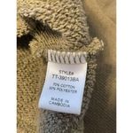 Zenana Terry Cloth Womens M Tan Pullover Hoodie Sweatshirt cropped stretch warm Photo 3