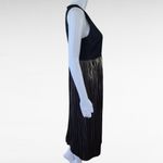 Gap Black & Gold Sleeveless Knit Pleated Skirt Dress Size 4p Photo 4