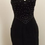 Gorgeous Classic Vintage 80’s Black Suede Leather Dress Photo 0