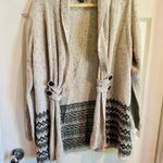 Fortune + Ivy Chic Cream and Gray Women's Cardigan Photo 4