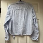 Parker Blue Striped Button-Up Shirt with Pocket, size Small Photo 3