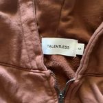 Talentless  Warm Brown Zip-Up Hoodie Photo 1