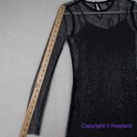 White House | Black Market New! ‎ Long Sleeve Crystal Mesh Mini Dress, size XS Photo 11
