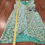 Moulinette Soeurs  Short Sleeve Silk Tulip Floral Print Faux Wrap Mini Dress 12 Photo 9