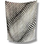 Womens Large Oversized Infinity Scarf Black White Checked Print Lightweight Photo 0