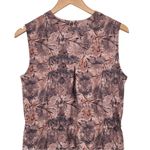 Mondetta performance luxury brown floral sleeveless snap front shirt dress M Photo 6
