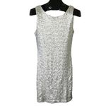 Crystal Doll  Full Silver Sequine Mini Dress Photo 6