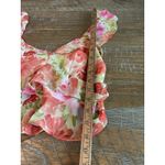 Illa Illa  Floral Ruffle V Neck Crop Top Women's Size M Photo 7