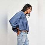 Free People ❤️ charlotte denim blouse Photo 1