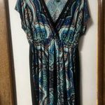 AB Studio Colorful Short Sleeve Mini Dress or Swim Cover Up Photo 0