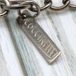 Coccinelle Silver Tone & Green Plastic Modern Art to Wear Bracelet 8" Photo 8