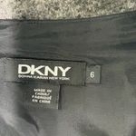 DKNY  Black Timeless Classic Wool Ruched Gathered Chic Midi Dress Size 6 Small Photo 3