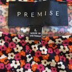 Premise Womens Short Sleeve Floral Blouse With Capped Flowy Sleeves Size Large Photo 1