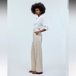 Madewell The Harlow Wide-Leg Pant 2P High Rise High Waisted Neutral Wide Leg Photo 4