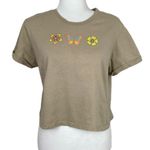 vibin take it easy crop top Size L Tan Size L Photo 0