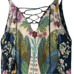 Farm Rio  Mini Floral Print Colorful Sleeveless Lace up Detail Dress Photo 3