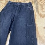 American Eagle Jeans Womens 2 Black Super High Rise Baggy Wide Leg Skater Grunge Photo 2