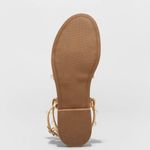 A New Day  Astrid Print Strappy Tan Studded Strappy Sandals Photo 3