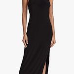 Norma Kamali  Halter Turtle Side Slit Gown Photo 0